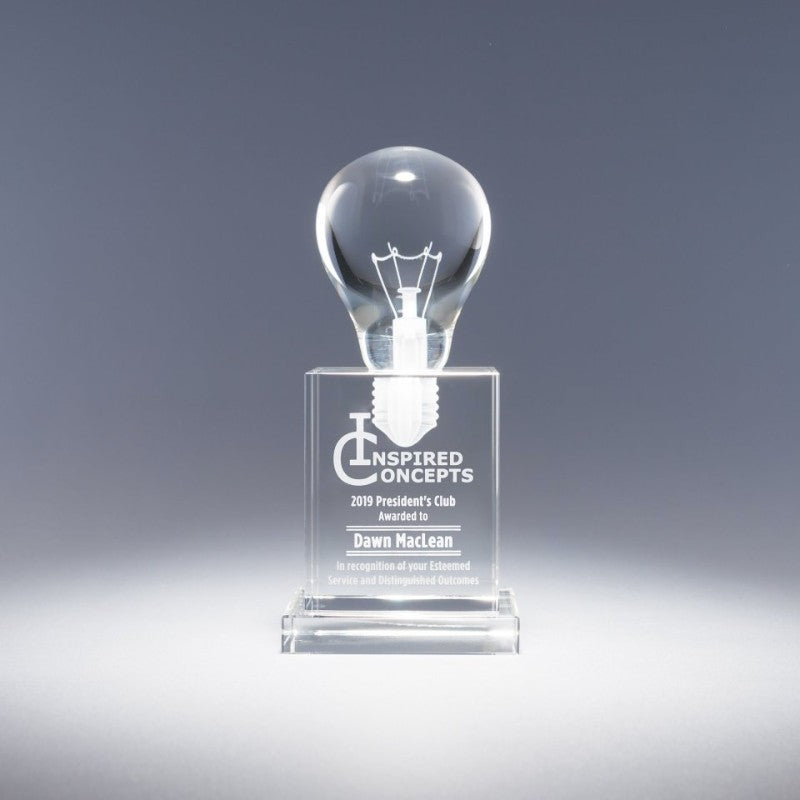 3D Visionary Lightbulb Award for Great Ideas - Personalized Engraved Gifts