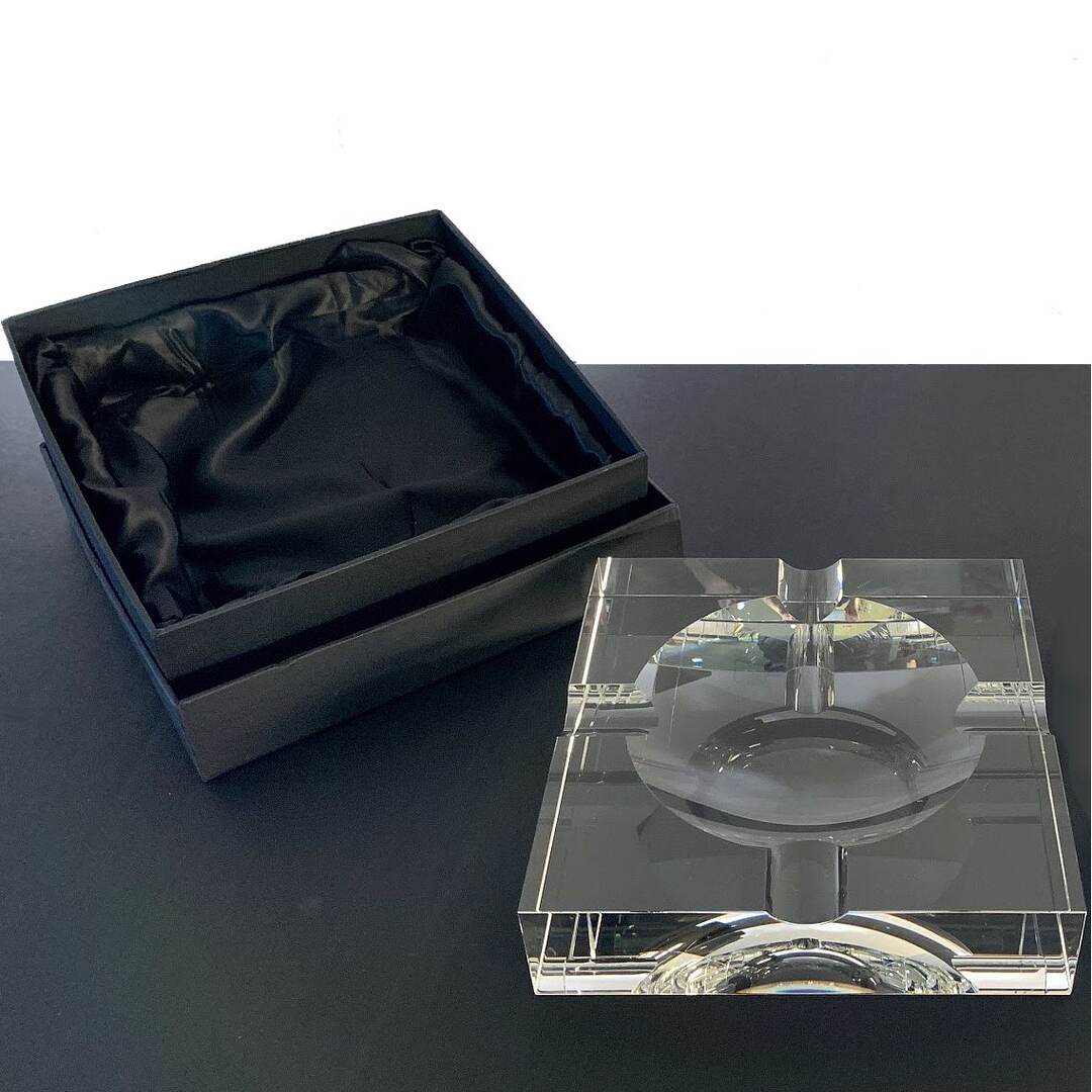 Chief Executive Massive 2 inch Thick Crystal Ashtray ~ The Gran Corona - Personalized Engraved Gifts