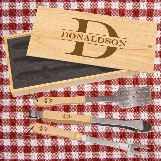 Bamboo BBQ Laser Engraved