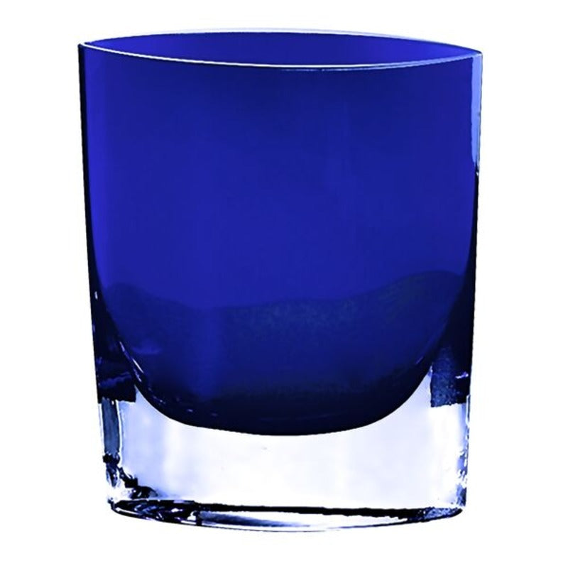 Blue Glass Pocket Vase Engraved ~ Mathis - Personalized Engraved Gifts
