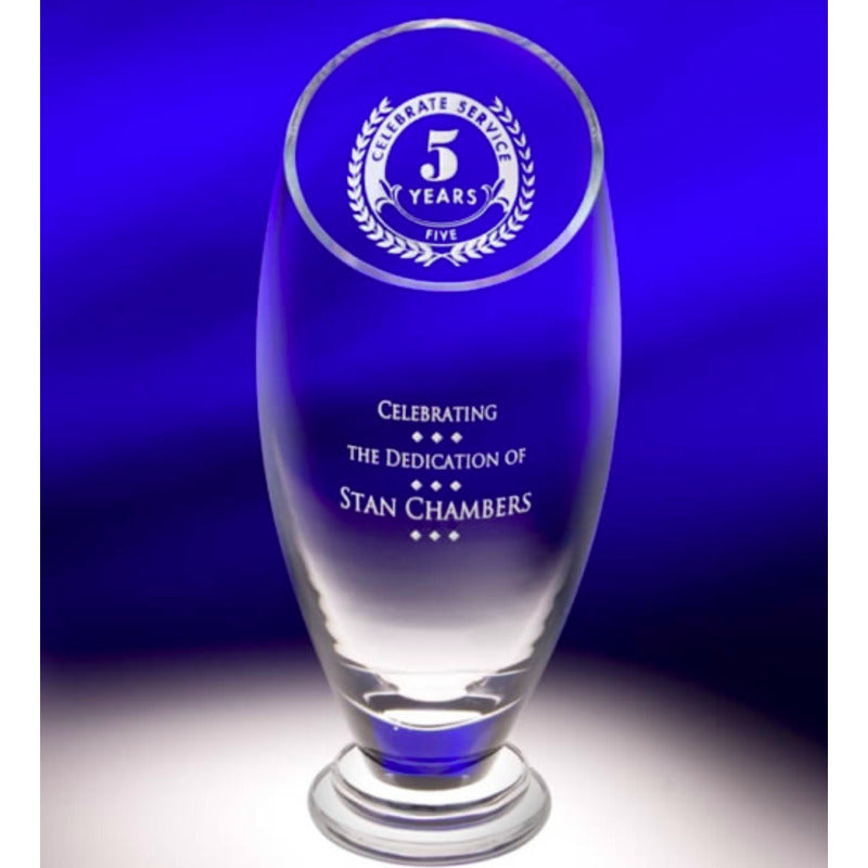 Brilliant Mouth-Blown Glass Spotlight Vase ~ Spirit - Personalized Engraved Gifts