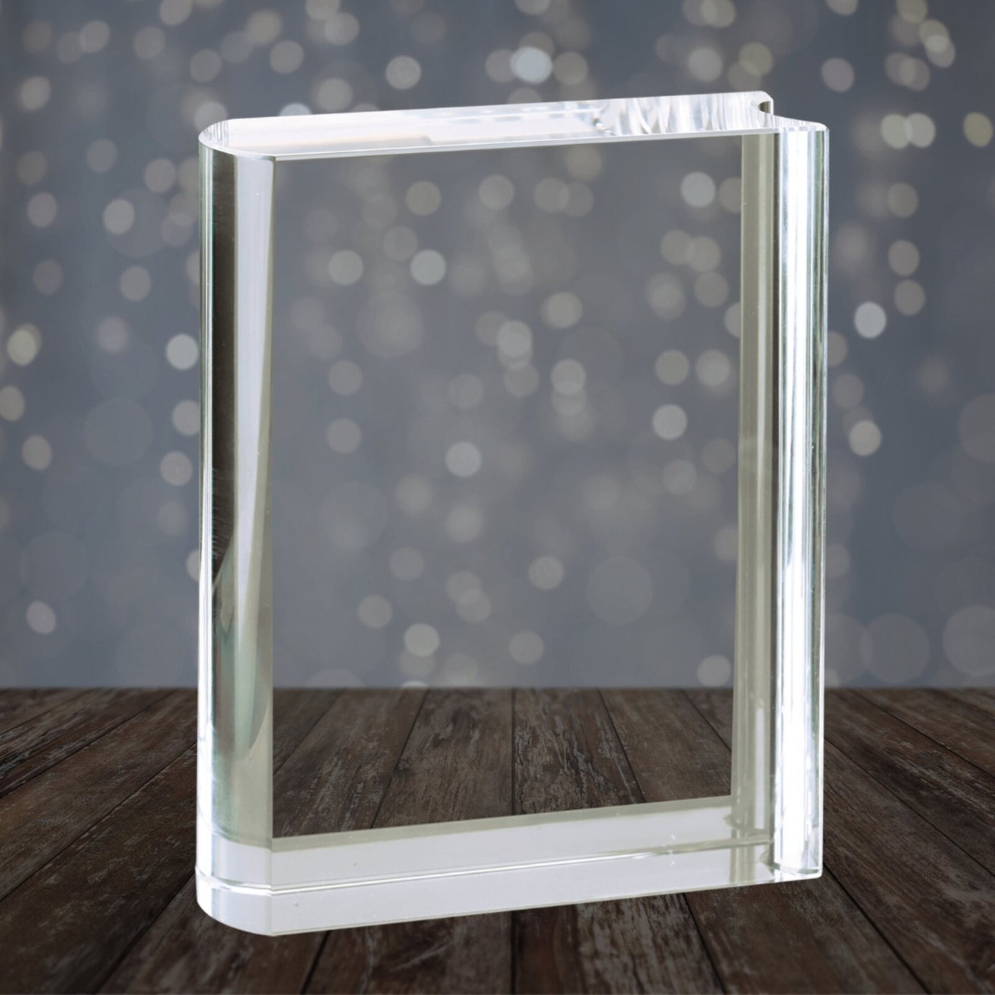 blank crystal book award