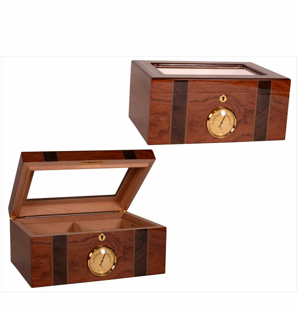 Personalized Humidor with Bubinga Veneer Adonis - Personalized Engraved Gifts