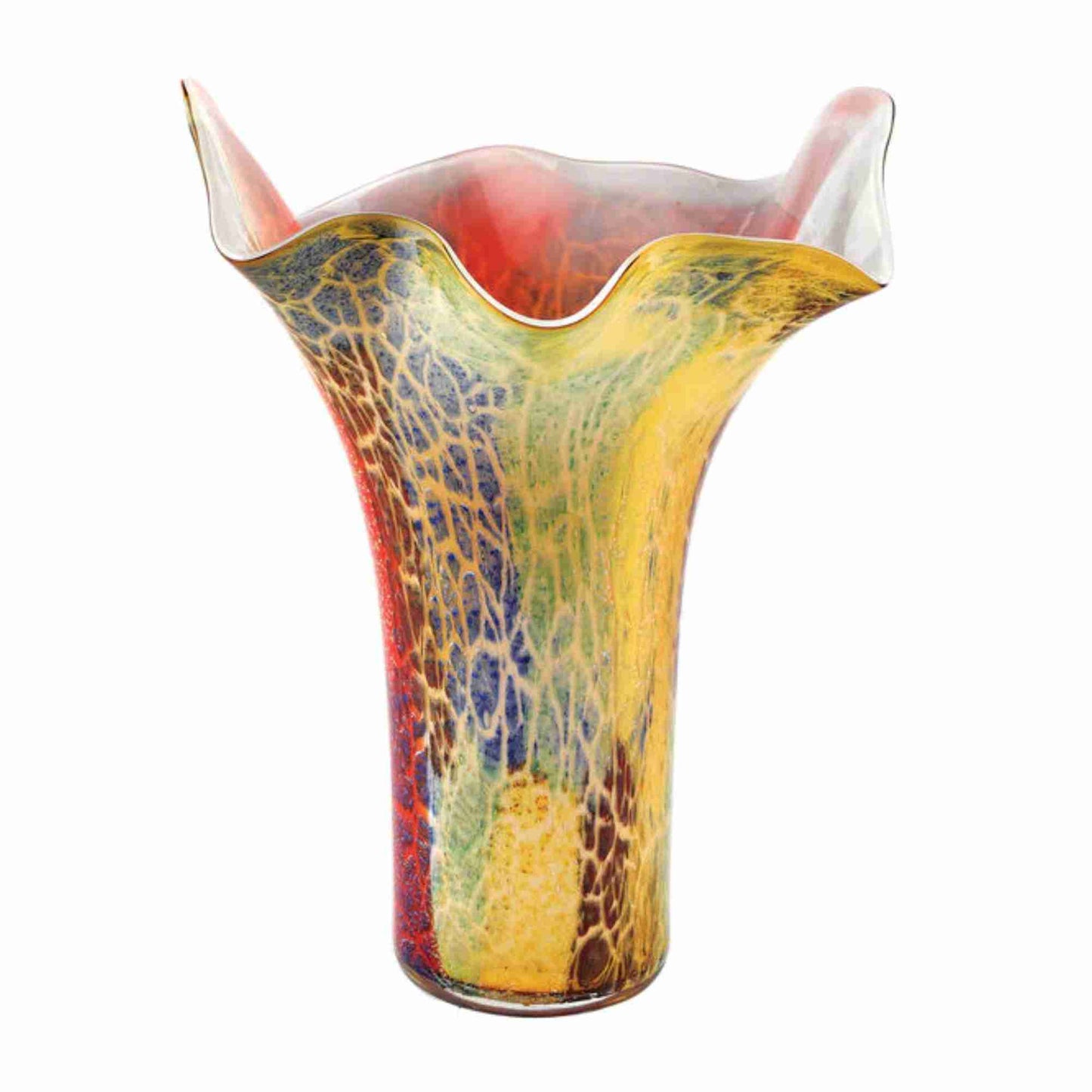 Colorful art glass vase