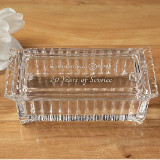 Engraved 2 Piece Crystal Keepsake Box ~ Margate - Personalized Engraved Gifts