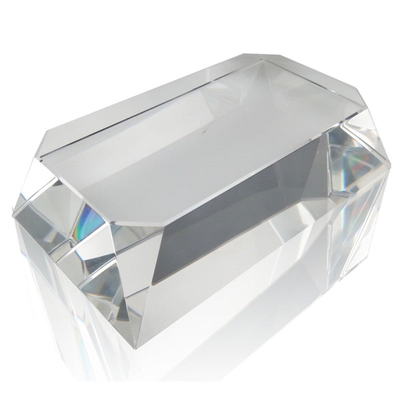 Engraved Clear Beveled Rectangular Base - Clear Base 2 - Personalized Engraved Gifts