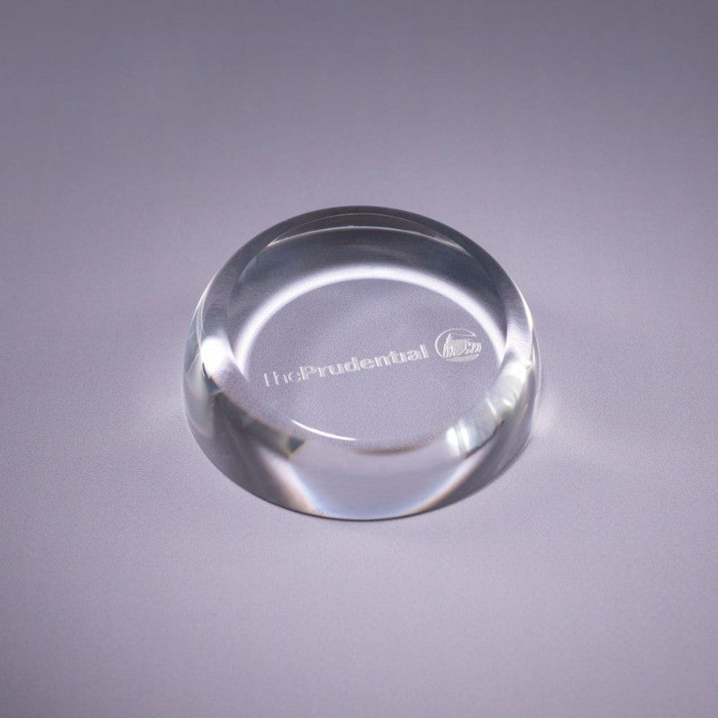 Engraved Optic Crystal Insignia Paperweights - Personalized Engraved Gifts