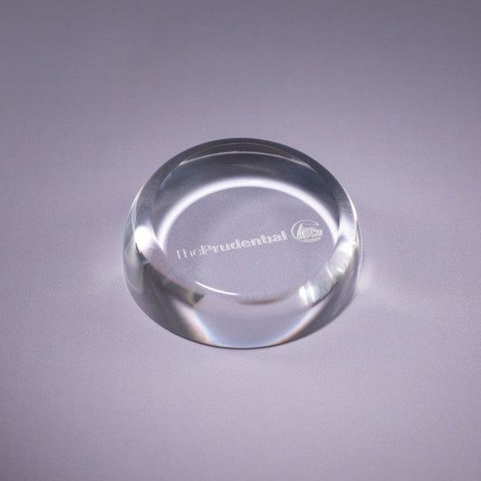 Engraved Optic Crystal Insignia Paperweights - Personalized Engraved Gifts
