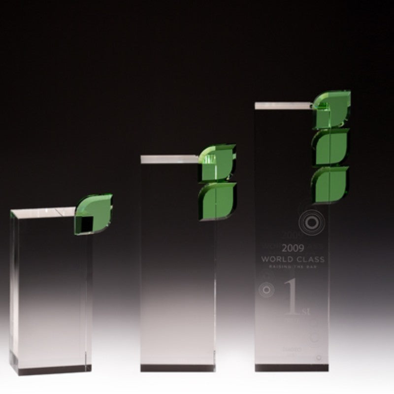 Environmental Green Leaf Tower Award - Personalized Engraved Gifts