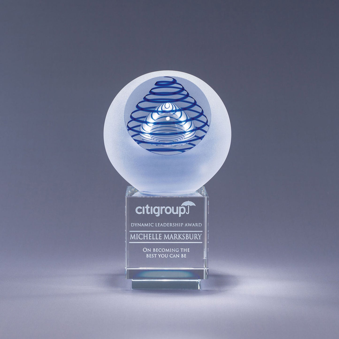 Premio de vidrio grabado ~ Geocentric