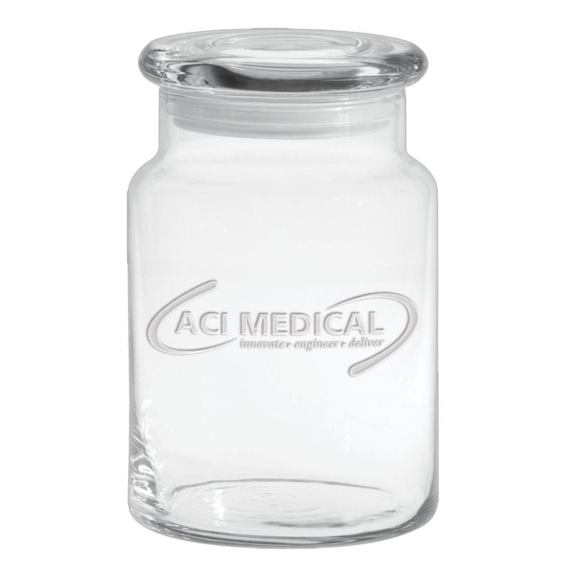 Engraved 26 oz. Apothecary Jar with Flat Lid Ravenna - Personalized Engraved Gifts