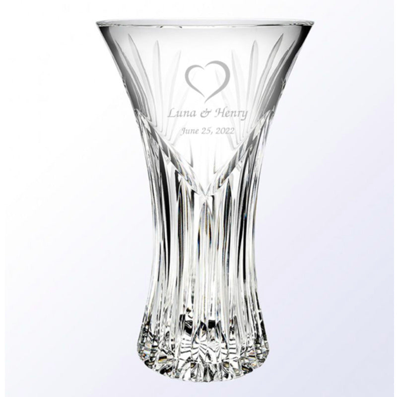 Engraved Flared Crystal Vase ~ Maeve - Personalized Engraved Gifts