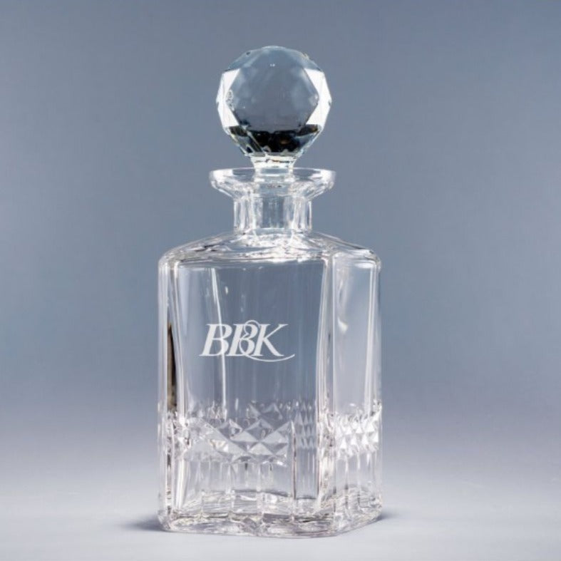 Elegant Lead Crystal Decanter with Stopper ~ Singular - Personalized Engraved Gifts