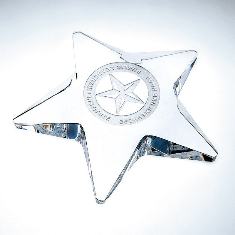 Personalized Pentagon Star Paperweight Award - Personalized Engraved Gifts