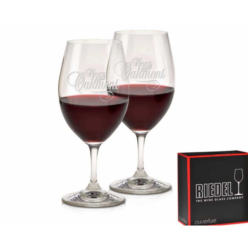 Personalized Riedel Ouverture Magnum Wine Glass Set of Two - Personalized Engraved Gifts