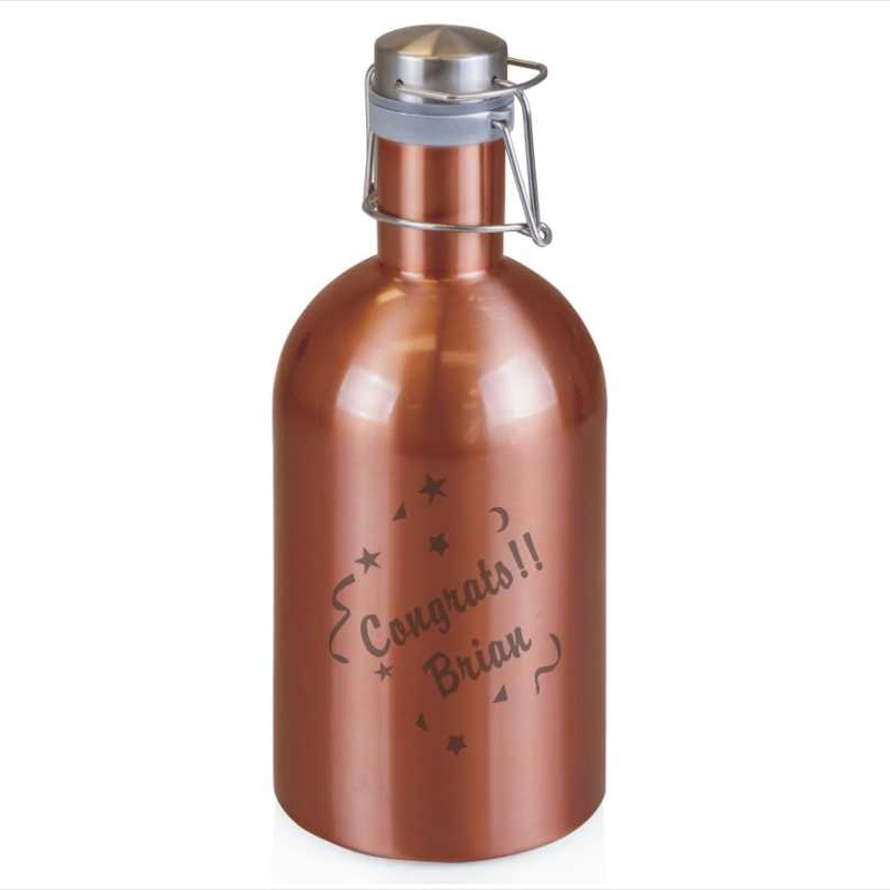 Copper Finish Stainless Steel Beer Growler - Personalized Engraved Gifts