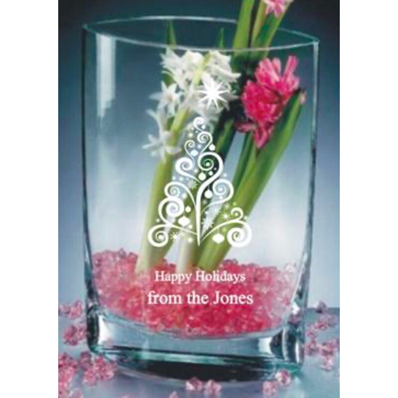 Personalized Refined Elegance in Crystal Vase ~ Bay - Personalized Engraved Gifts