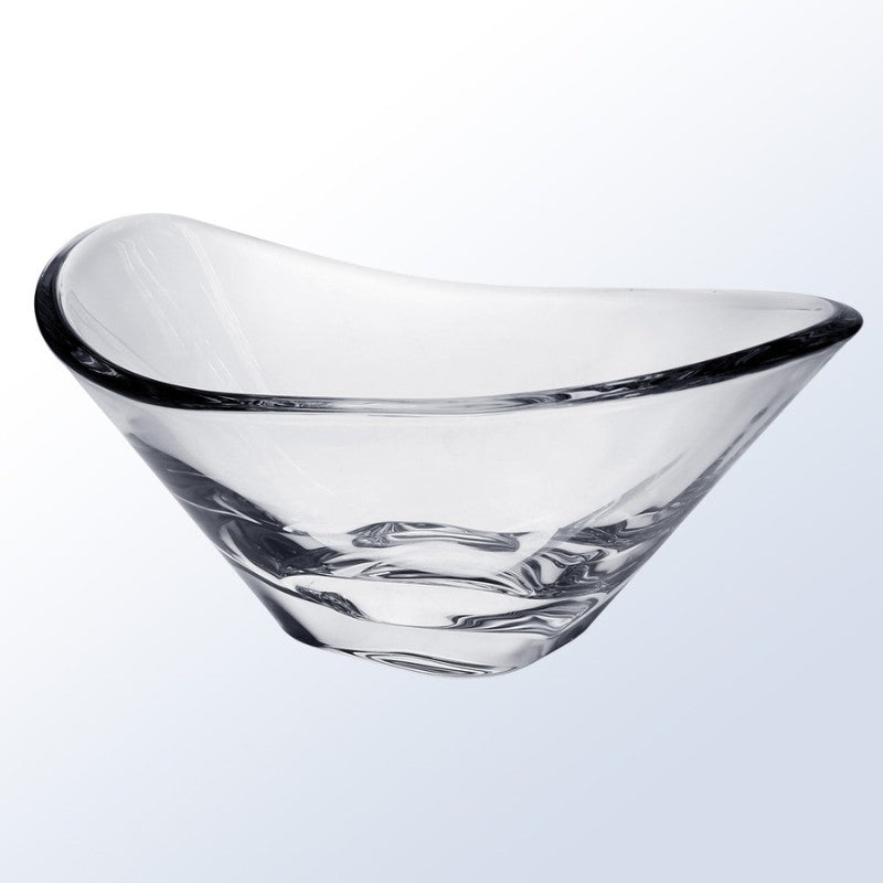 Slanted Engraved Non Lead Crystal Bowl ~ Cosmopolitan - Personalized Engraved Gifts