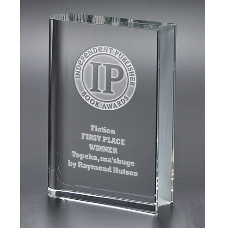 Solid Crystal Book Award, Retirement Keepsake Gift - Personalized Engraved Gifts
