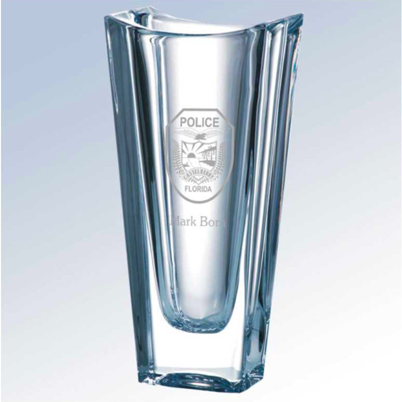 Tapered 10 inch Heavy Crystal Vase ~ Faye - Personalized Engraved Gifts