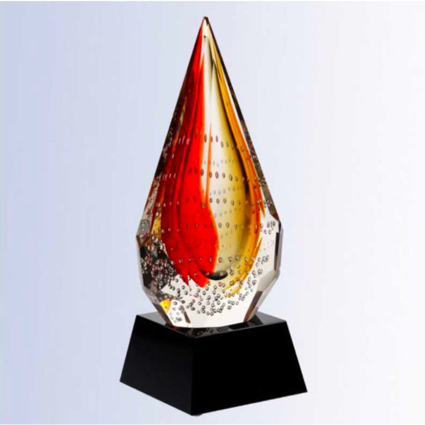Tear Drop with Waterdroplets and Firey Colors - Burn - Personalized Engraved Gifts