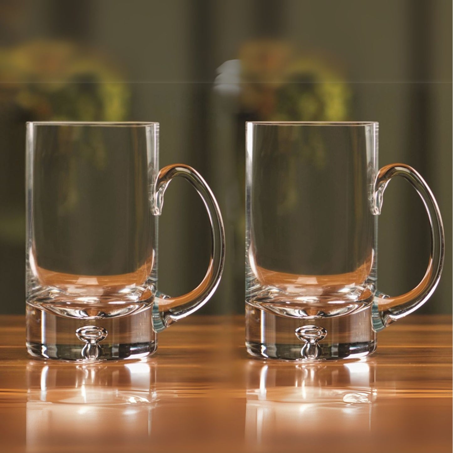 Jarra de cerveza de cristal grabada de 15 oz