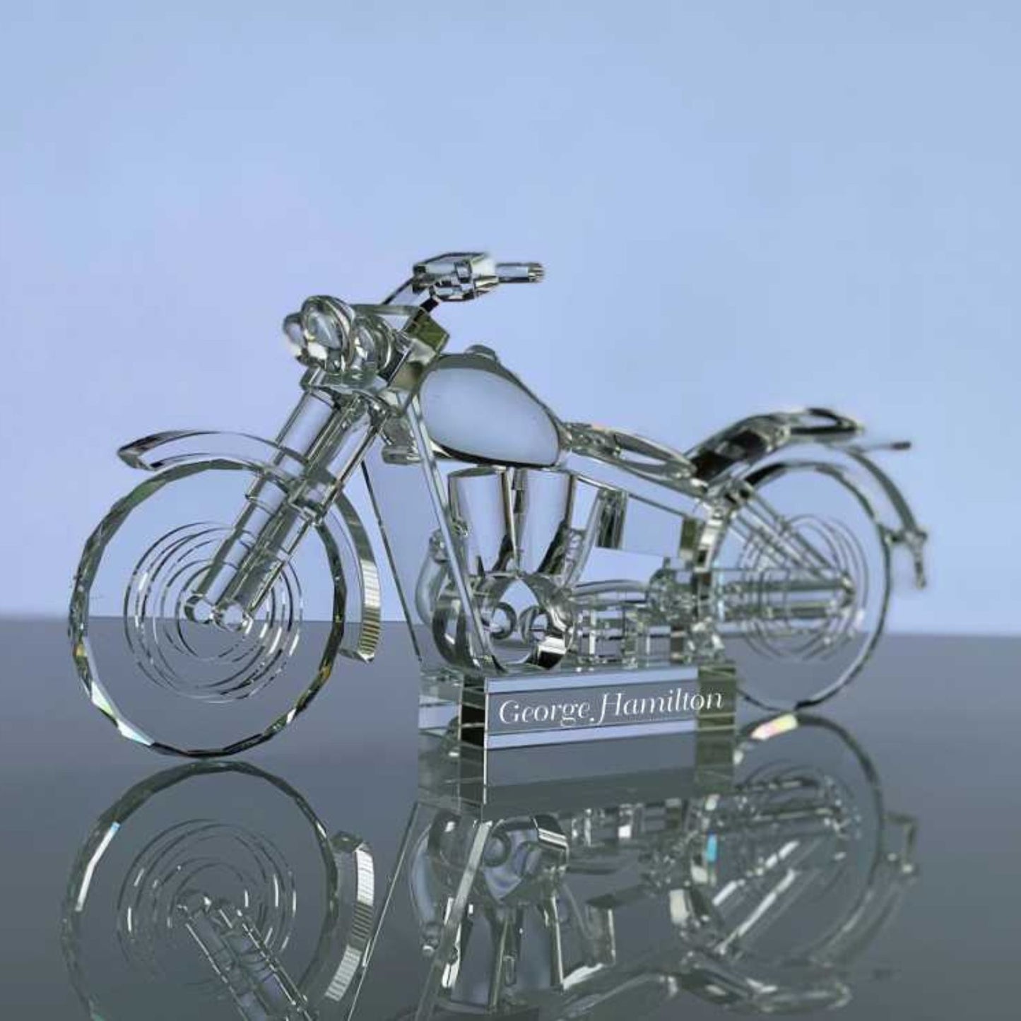 Premio de figura de motocicleta clásica de cristal personalizada