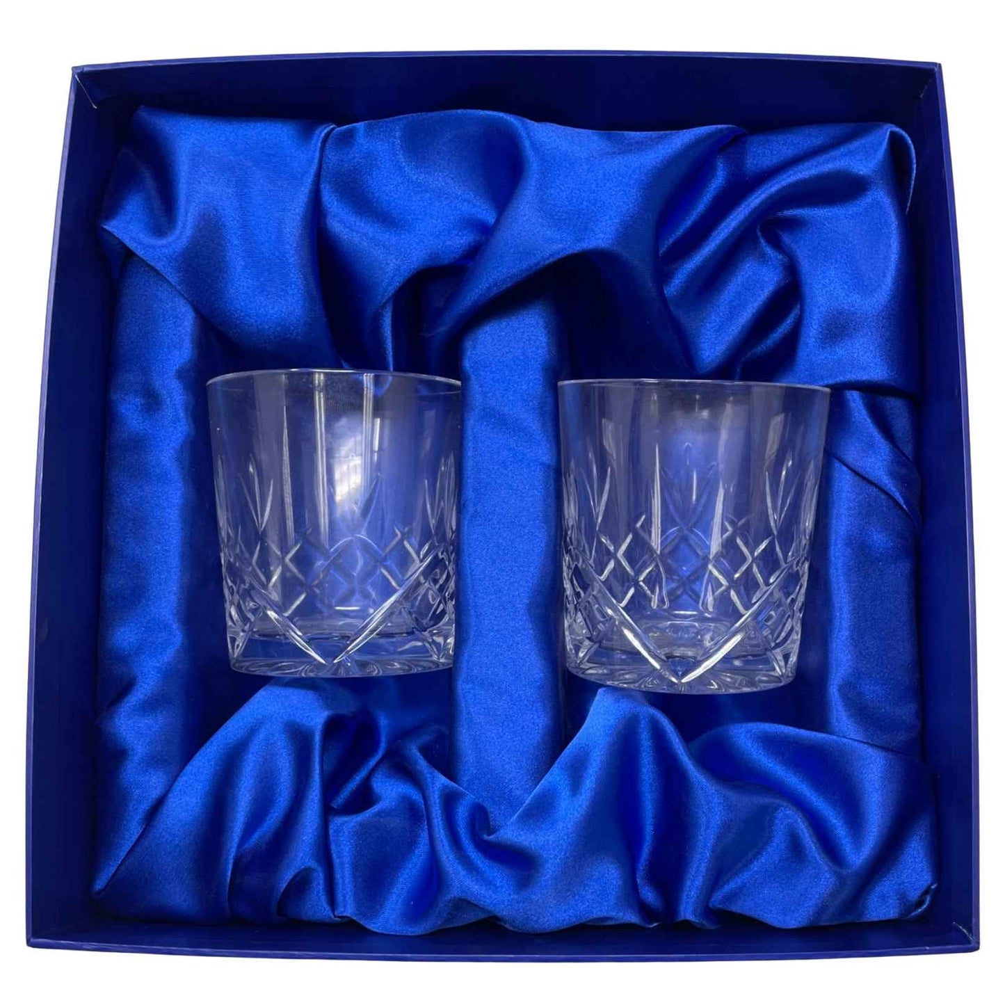 Vasos de whisky DOF de cristal tallado personalizados (juego de 2) ~ Danube