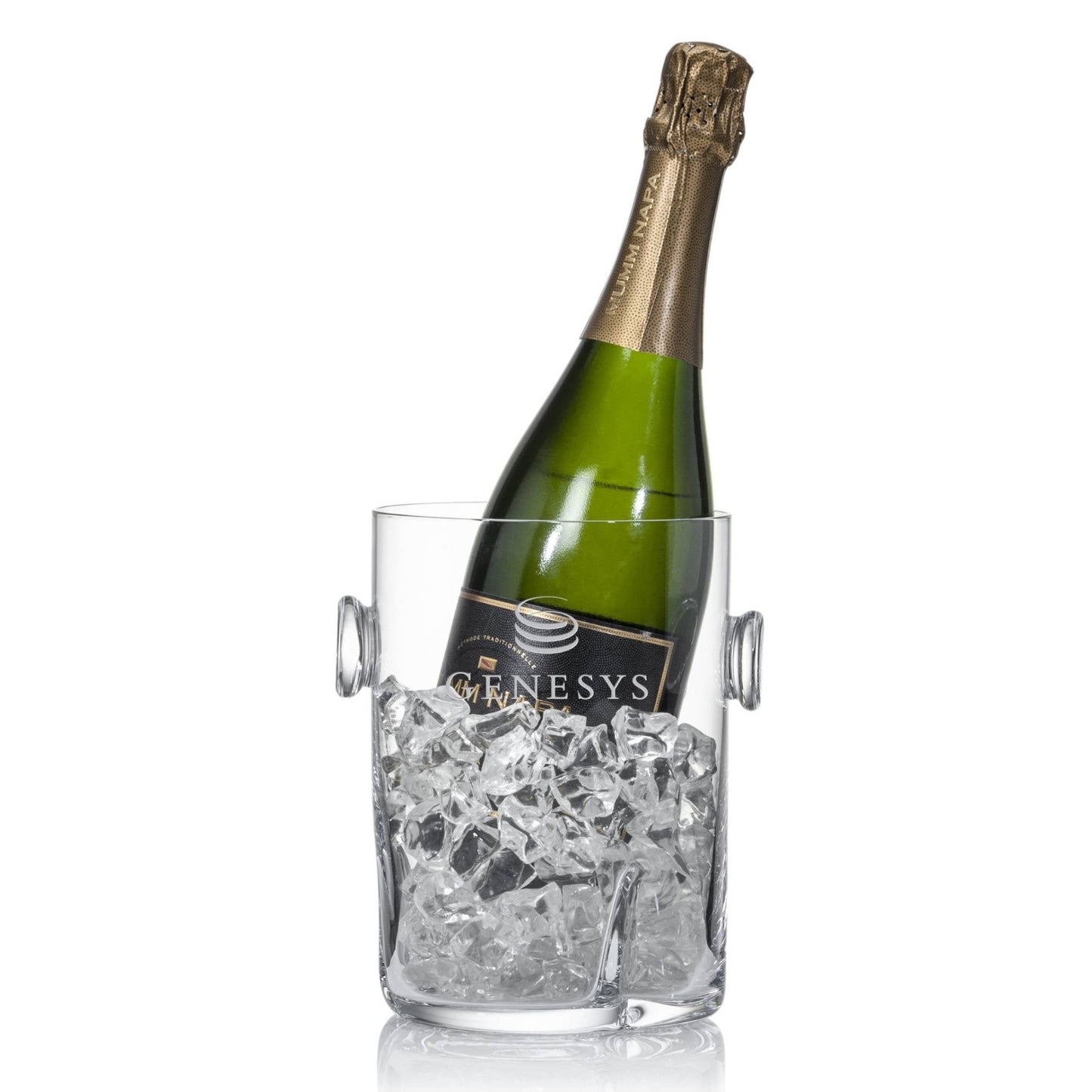 crystal ice bucket with champagne bottle on ice