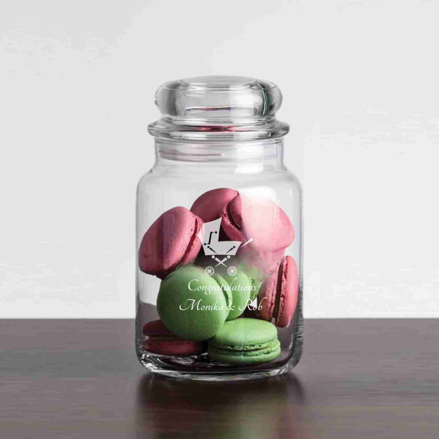glass jar engraved for baby