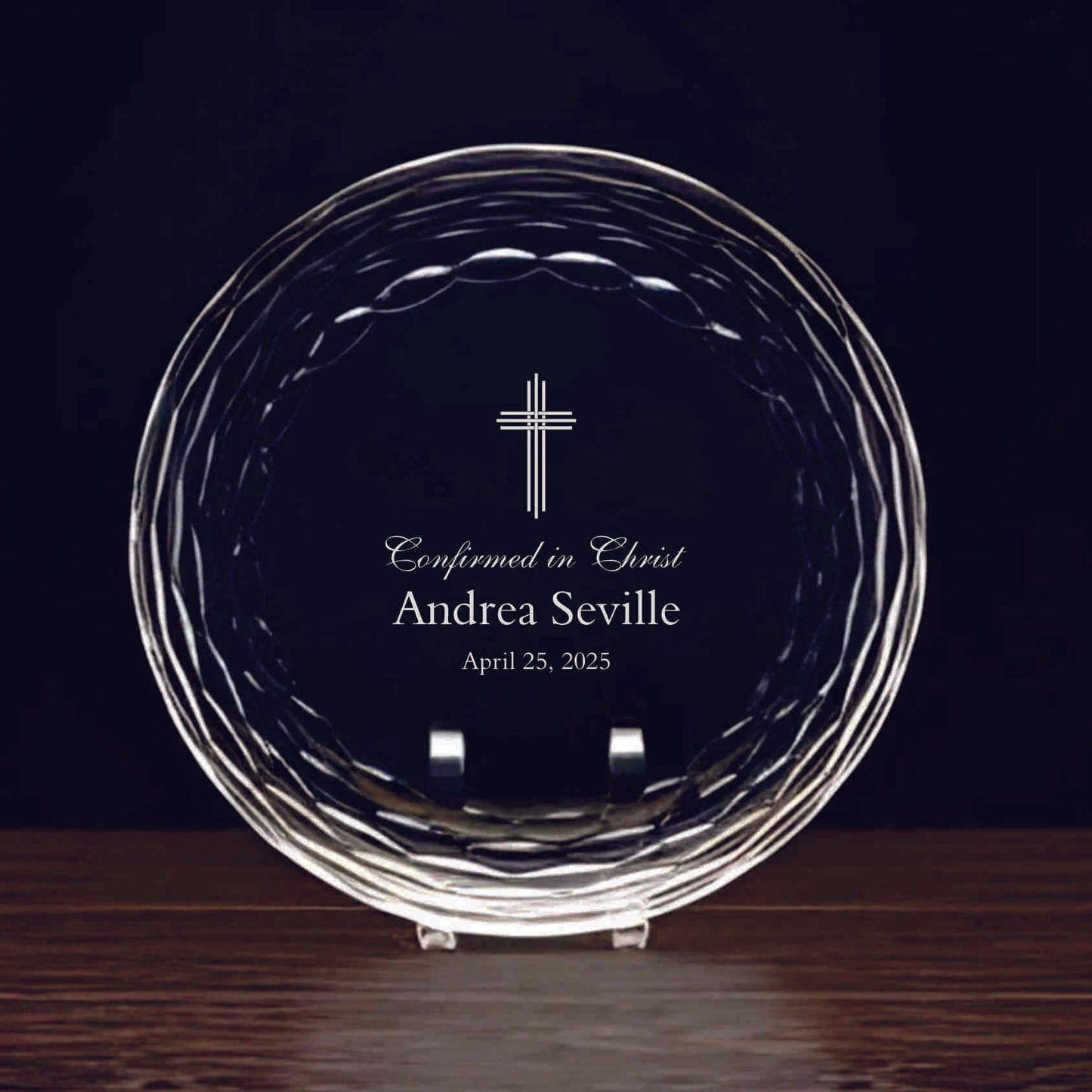 Personalized Glass Appreciation Plate ~ The Breeze