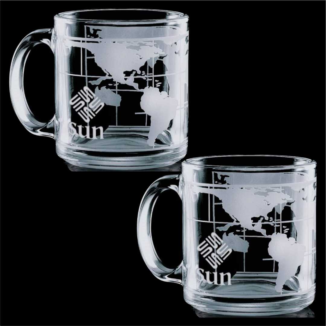 World Map Coffee Mug for Travel Enthusiast Set of 2 ~ Global - Personalized Engraved Gifts