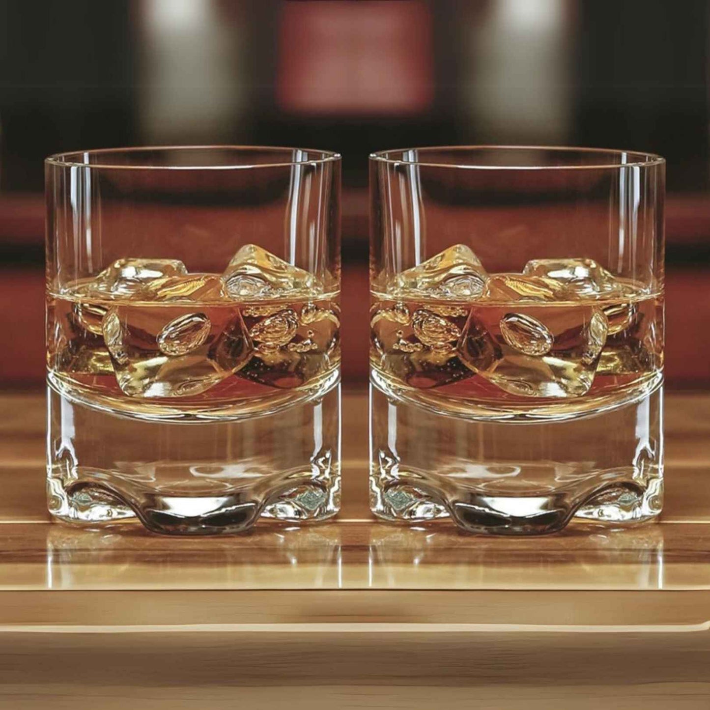 Set of 2 On the Rocks Glasses with Molded Base ~ Napoli