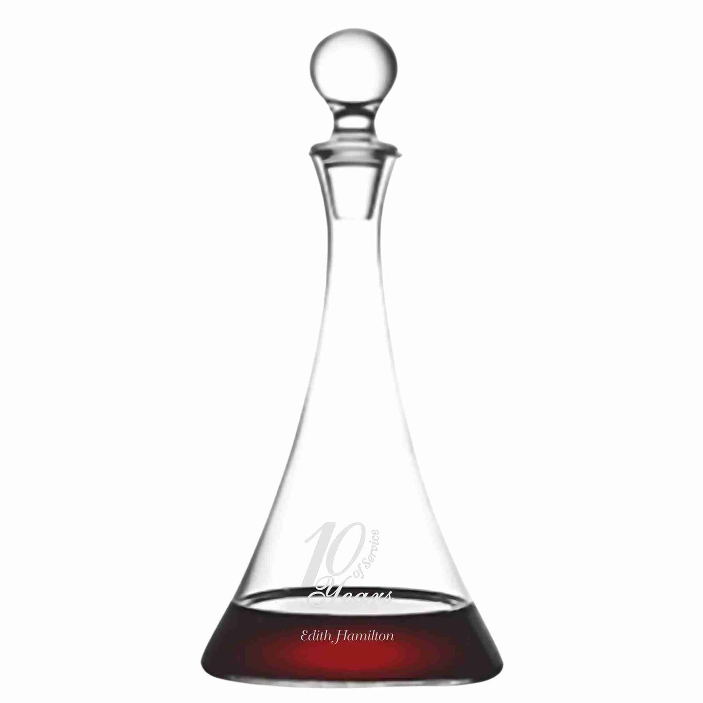 Elegant Personalized Crystalline Decanter with Stopper ~ Spire