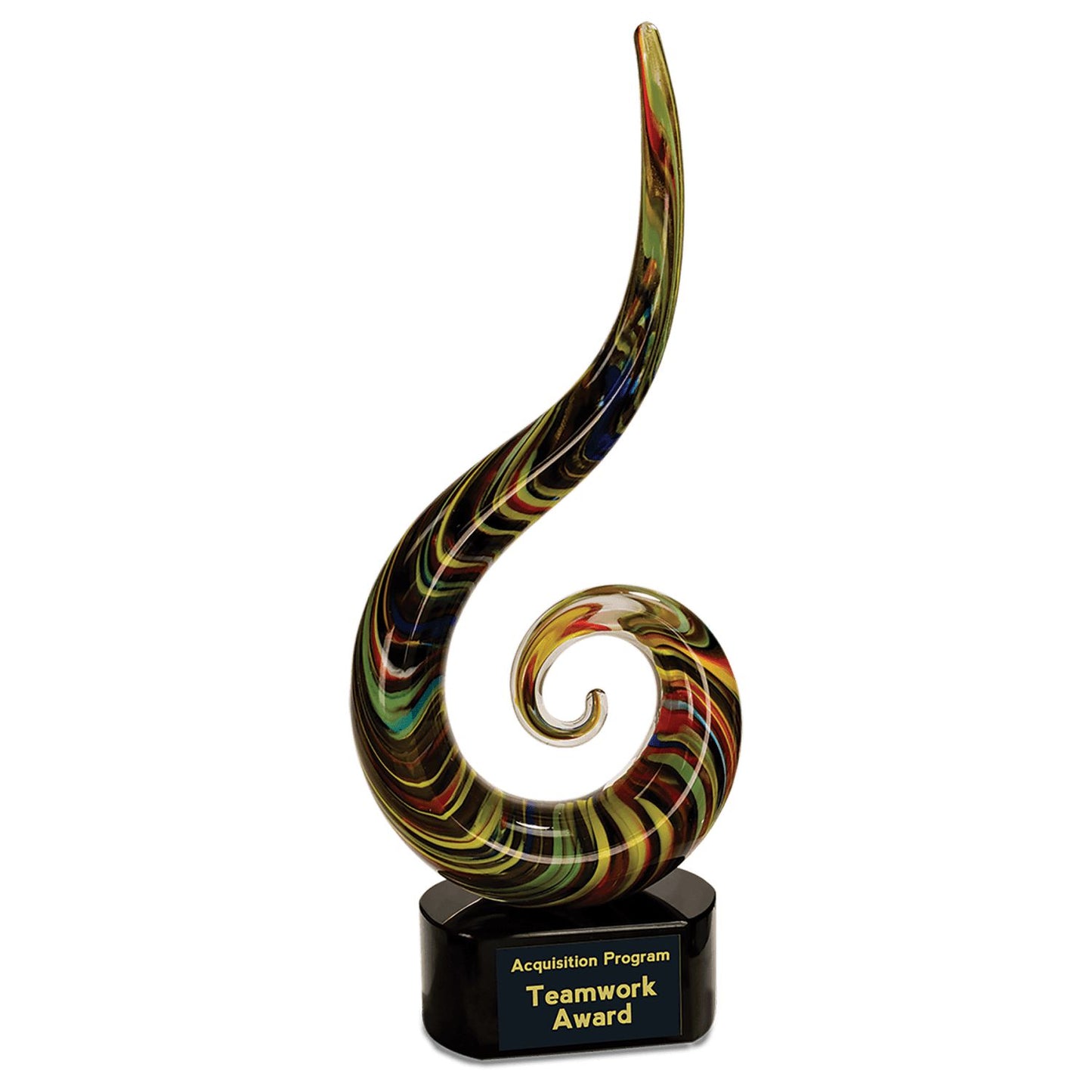 engraved art glass award