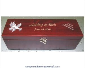 Engraved Wine Gift Box with Tools - Matte Finished Wood - Personalized Engraved Gifts