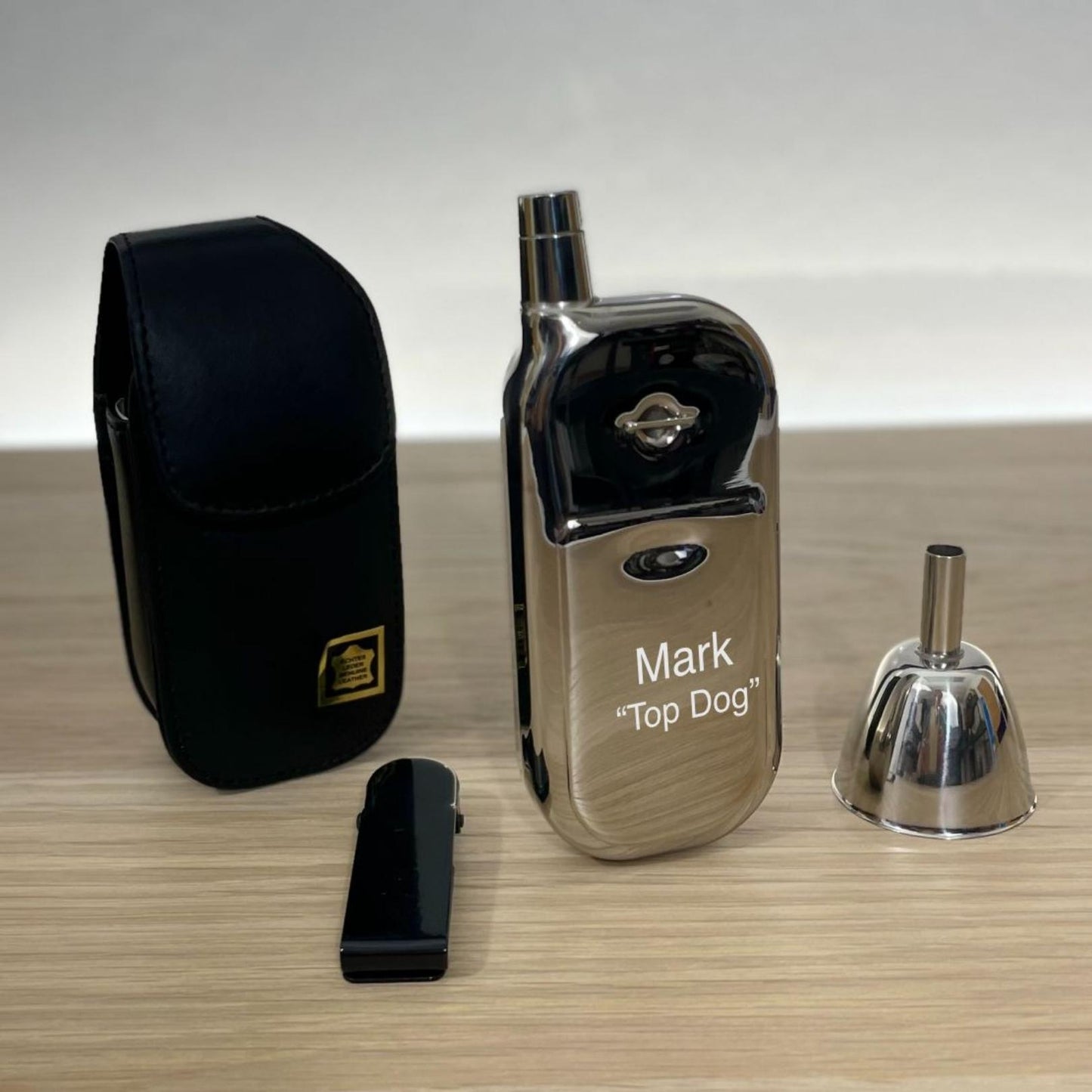 engraved stainless steel flask