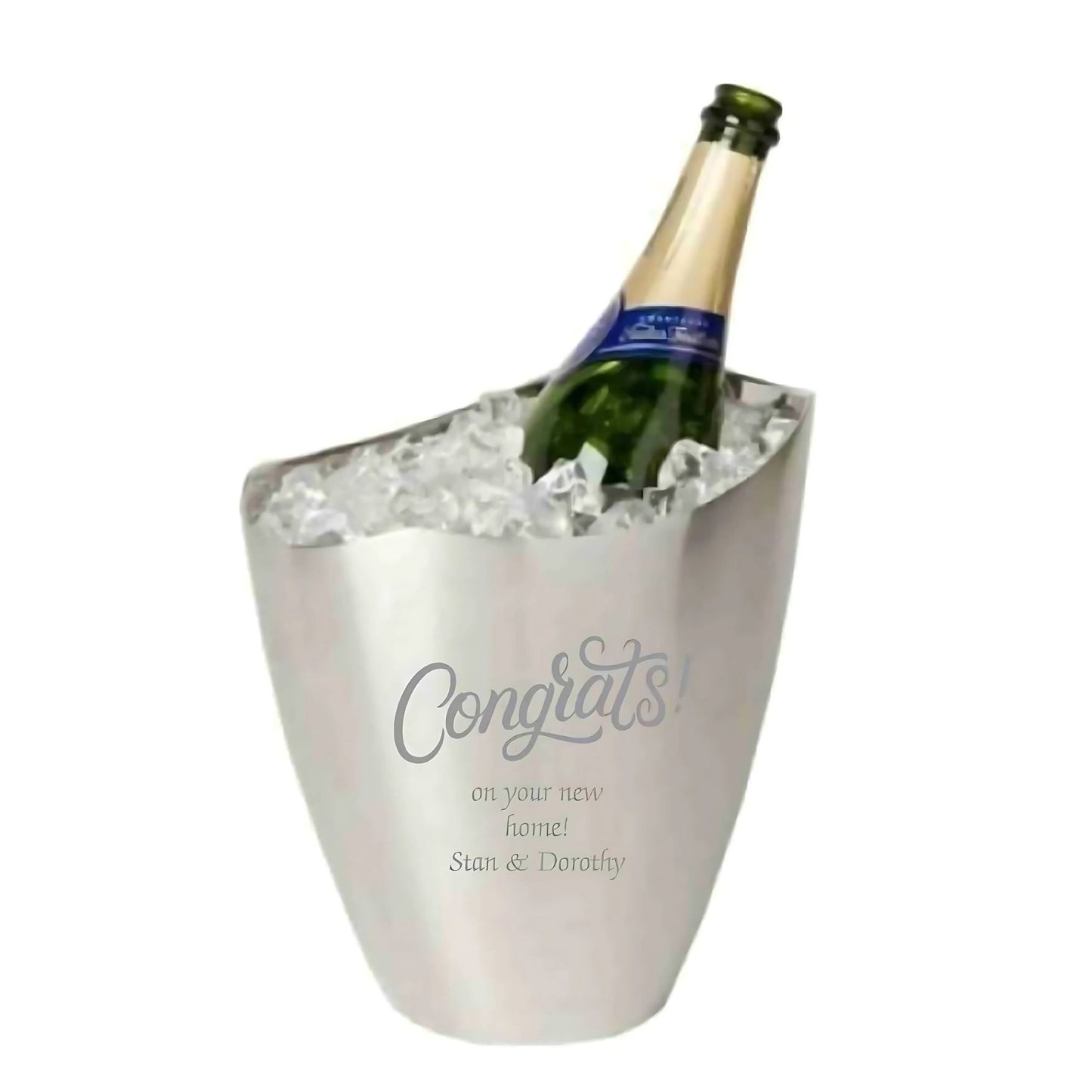 personalized stainless steel ice bucket