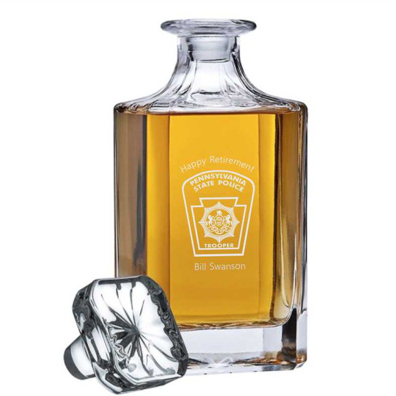 Engraved Classic 26 oz Spirit Decanter with Beveled Corners ~ Gordon - Personalized Engraved Gifts