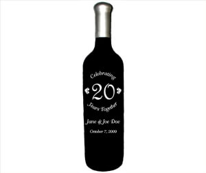 Engraved Wine Bottles Anniversary Celebration - Personalized Engraved Gifts