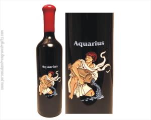 Aquarius Horoscope Personalized Wine Bottle - Personalized Engraved Gifts