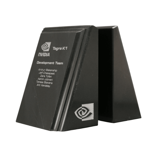 Engraved Black Marble Bookends Recognize Success ~ Professor - Personalized Engraved Gifts