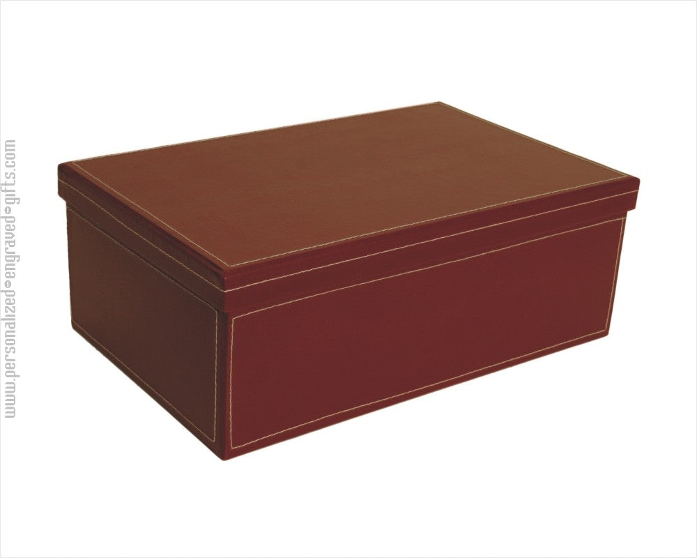 Burgundy Embossed Presentation Gift Box - Personalized Engraved Gifts