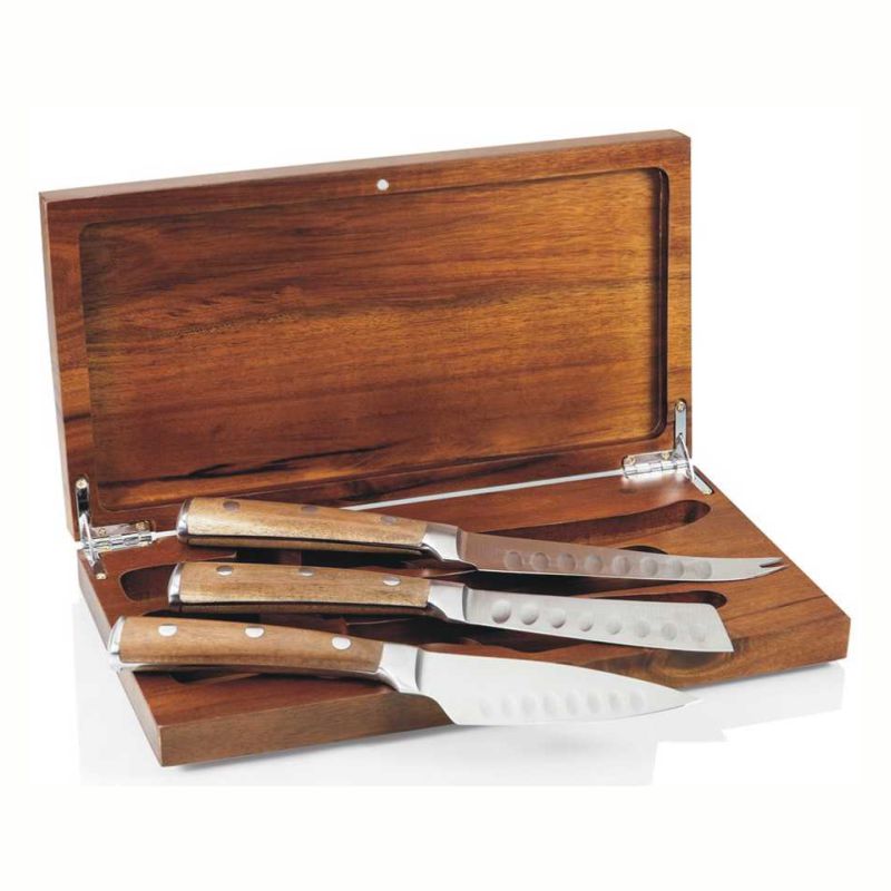 Engraved Cheese Knife Gift Set - Tridente - Personalized Engraved Gifts