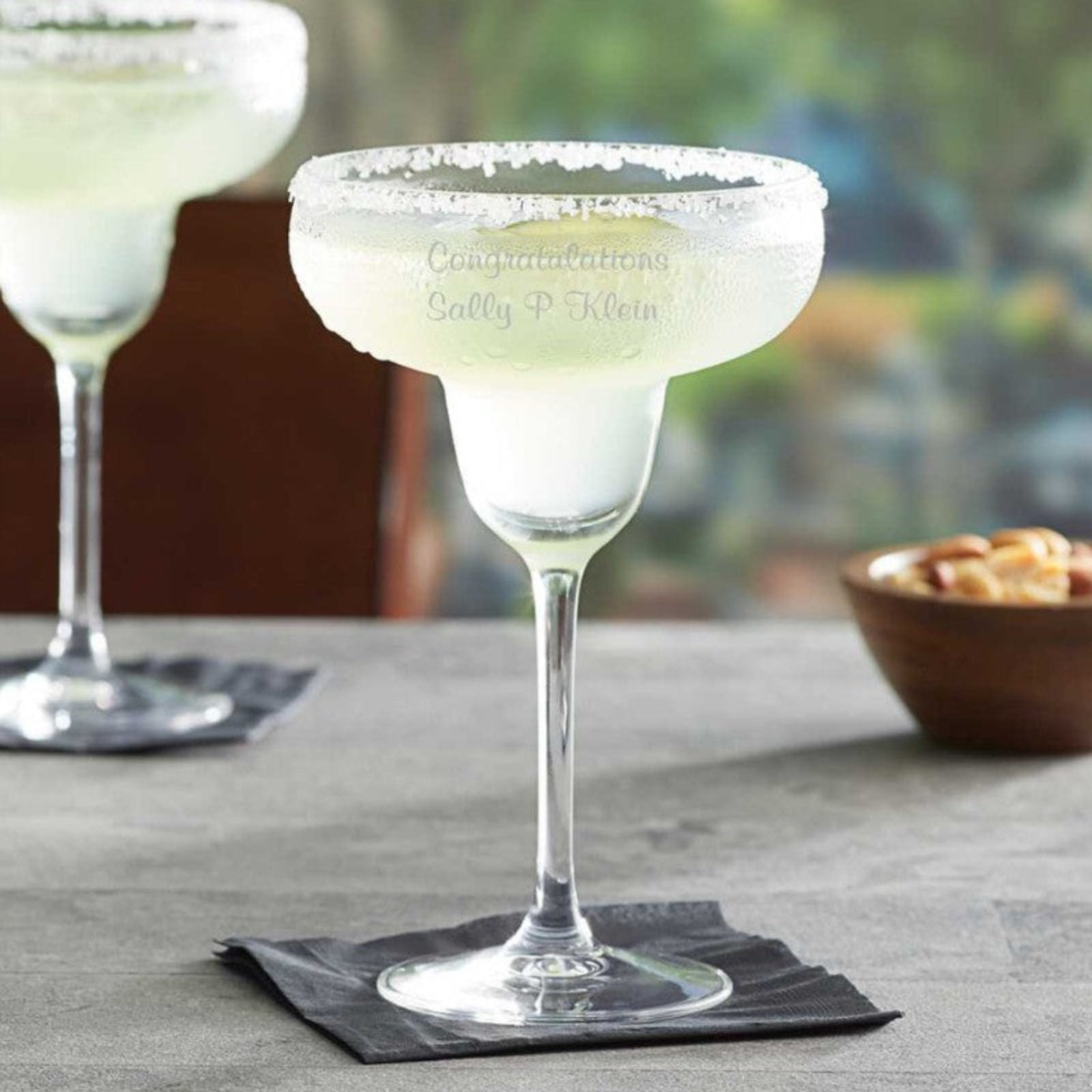 Classic Margarita 2 Glass Set Personalized and Engraved - Spicy - Personalized Engraved Gifts