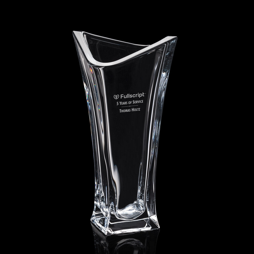 Engraved Crystal Silhouette Vase ~ Mildred - Personalized Engraved Gifts