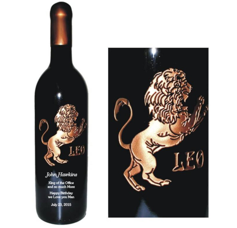 Customized Leo Horoscope Design Gift Bottle - Personalized Engraved Gifts