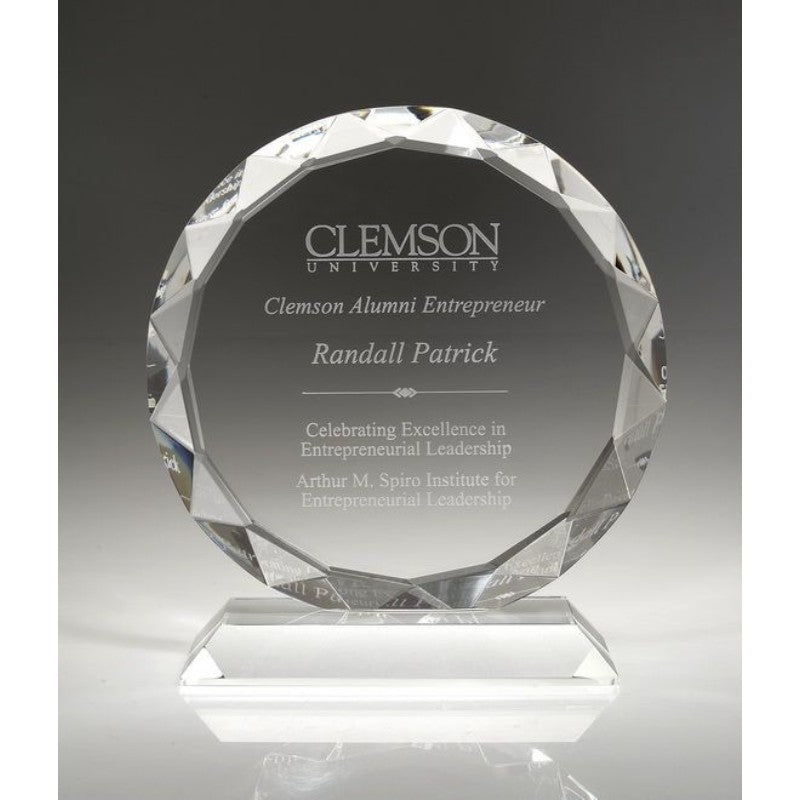 Custom Engraved Brilliant Crystal Sunflower Award - Personalized Engraved Gifts