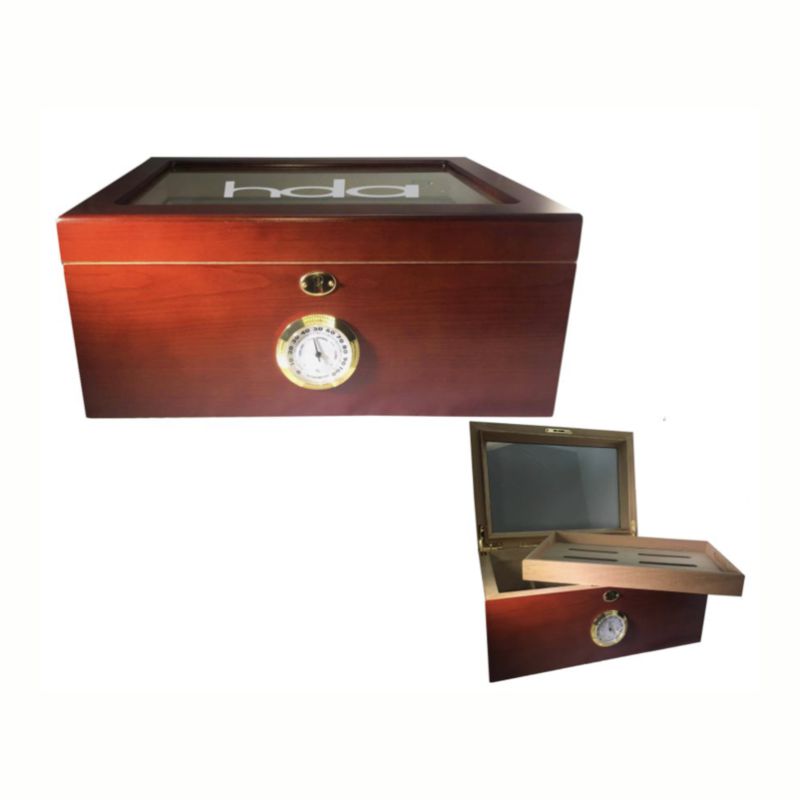 Custom Engraved Glass Top Humidor ~ Burley - Personalized Engraved Gifts