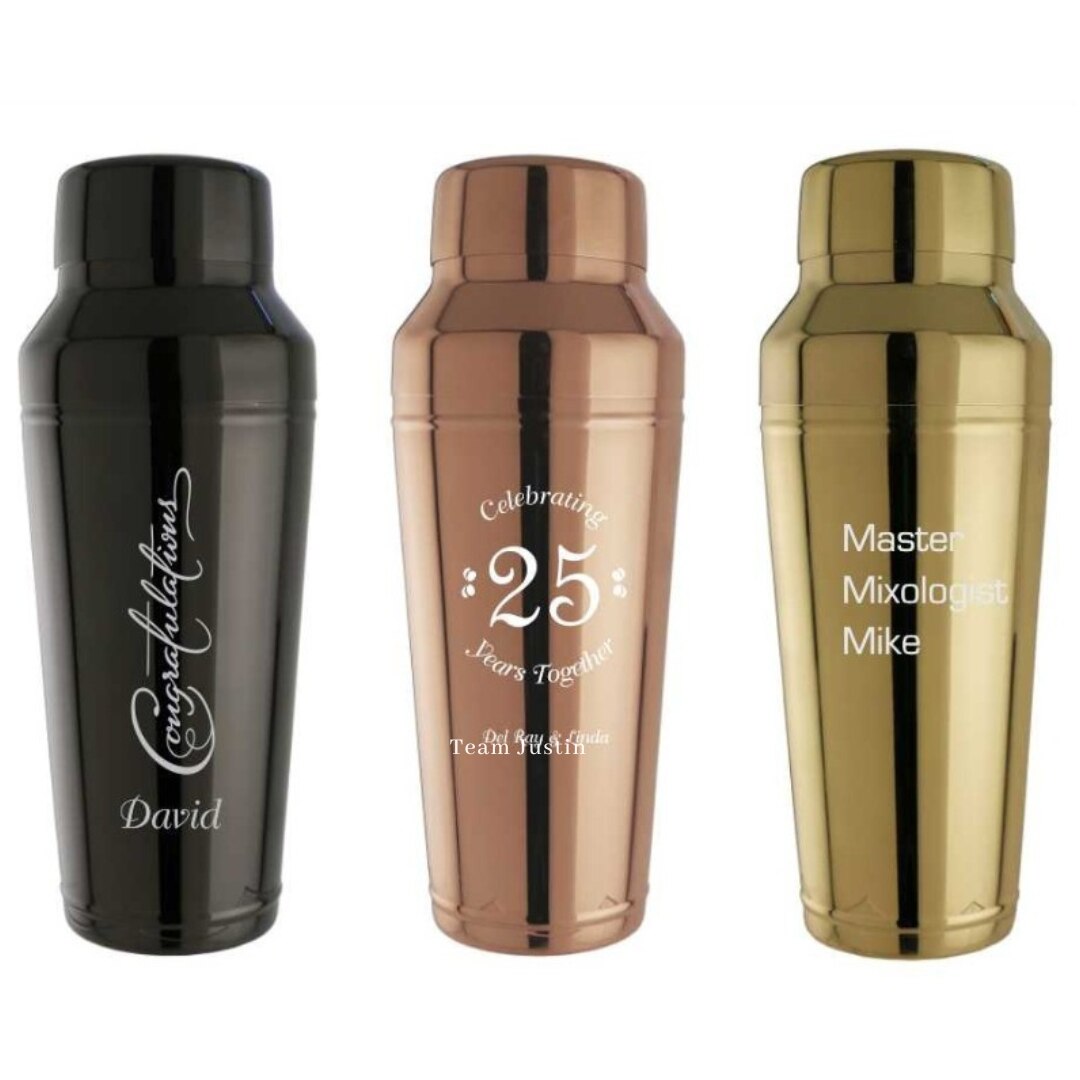 24 oz Stainless Steel Cocktail Shakers ~ Sidecar - Personalized Engraved Gifts